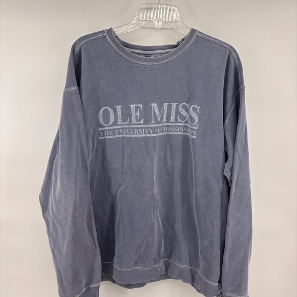 Ole Miss University of Mississippi Comfort Colors Crewneck Sweatshirt Women - Picture 1 of 5